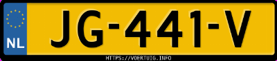 Kenteken afbeelding van JG441V, blauwe Opel Karl / Viva 10xe