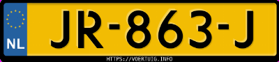Kenteken afbeelding van JR863J, rode Opel CORSA-E