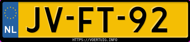 Kenteken afbeelding van JVFT92, gele Opel Astra Tailgate Gsi C20xe