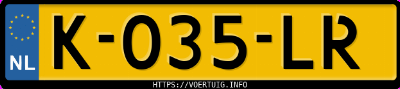 Kenteken afbeelding van K035LR, zwarte Opel Corsa F F12xel