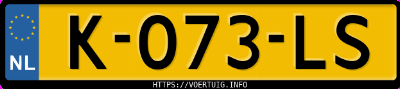 Kenteken afbeelding van K073LS, blauwe Opel Astra Gtc 2.0 Turbo Opc