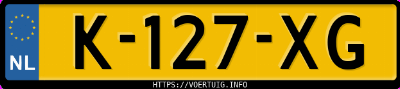 Kenteken afbeelding van K127XG, grijze Opel CORSA-E Corsa E B14xel