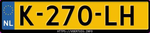 Kenteken afbeelding van K270LH, witte Opel Crossland X
