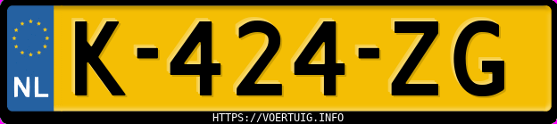 Kenteken afbeelding van K424ZG, groene Opel Mokka -E