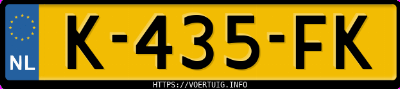 Kenteken afbeelding van K435FK, zwarte Opel Grandland X 12xht