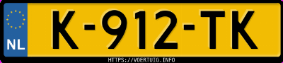 Kenteken afbeelding van K912TK, witte Opel Adam