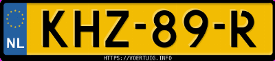 Kenteken afbeelding van KHZ89R, grijze Opel CORSA-E