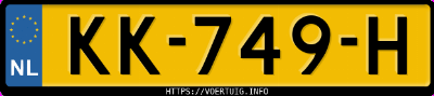 Kenteken afbeelding van KK749H, bruine Opel Mokka