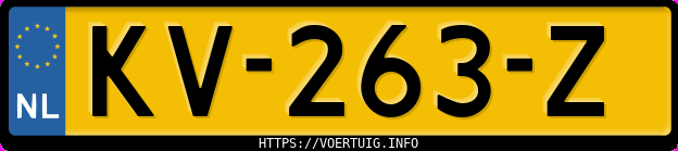 Kenteken afbeelding van KV263Z, zwarte Opel Astra Sports Tourer