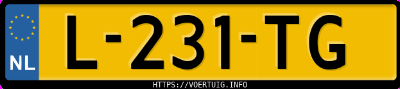 Kenteken afbeelding van L231TG, blauwe Opel Corsa