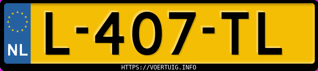 Kenteken afbeelding van L407TL, grijze Opel Combo Life