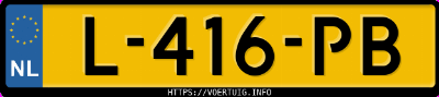 Kenteken afbeelding van L416PB, zwarte Opel Corsa F F12xel