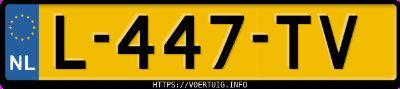 Kenteken afbeelding van L447TV, zwarte Opel Corsa F E