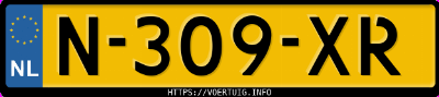 Kenteken afbeelding van N309XR, grijze Opel Grandland X 12xht
