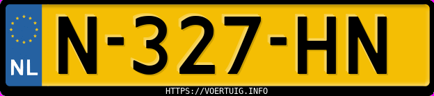 Kenteken afbeelding van N327HN, zwarte Opel Corsa
