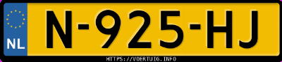 Kenteken afbeelding van N925HJ, grijze Opel Mokka F 12