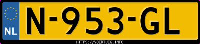 Kenteken afbeelding van N953GL, zwarte Opel CORSA-E