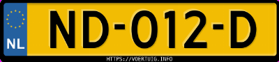 Kenteken afbeelding van ND012D, zwarte Opel CORSA-E