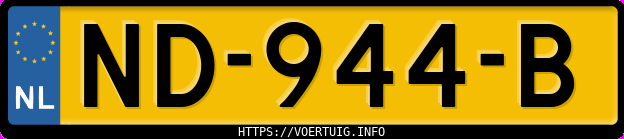 Kenteken afbeelding van ND944B, zwarte Opel Karl / Viva 10xe