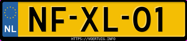 Kenteken afbeelding van NFXL01, rode Opel Astra Tailgate X16sz