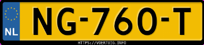 Kenteken afbeelding van NG760T, grijze Opel Astra