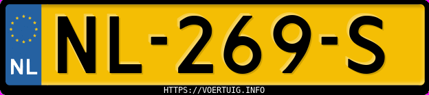Kenteken afbeelding van NL269S, grijze Opel Astra Sports Tourer