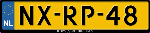 Kenteken afbeelding van NXRP48, grijze Opel Vectra B X1.6xel