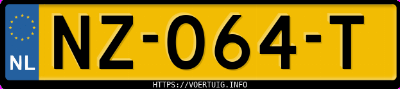 Kenteken afbeelding van NZ064T, grijze Opel Mokka Mokka-X D14net