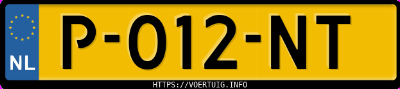 Kenteken afbeelding van P012NT, grijze Opel Corsa Corsa-E