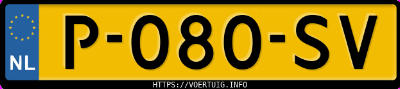 Kenteken afbeelding van P080SV, rode Opel Astra L 1.6 Phev
