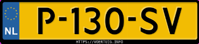 Kenteken afbeelding van P130SV, zwarte Opel Grandland 12xht