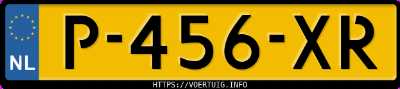 Kenteken afbeelding van P456XR, grijze Opel Mokka Mokka-E