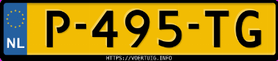 Kenteken afbeelding van P495TG, zwarte Opel Corsa F F12xel
