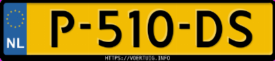 Kenteken afbeelding van P510DS, witte Opel Corsa F F12xel