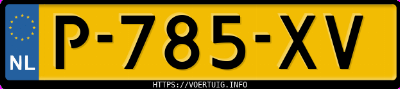 Kenteken afbeelding van P785XV, zwarte Opel Corsa F F12xel