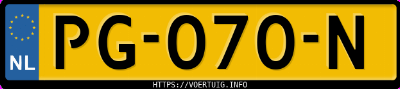 Kenteken afbeelding van PG070N, grijze Opel Astra Sports Tourer K 14xft