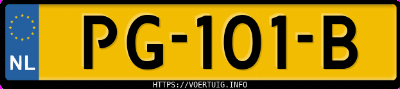 Kenteken afbeelding van PG101B, zwarte Opel Astra Sports Tourer K 10xfl