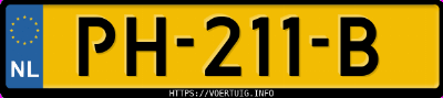 Kenteken afbeelding van PH211B, zwarte Opel CORSA-E