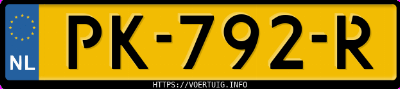 Kenteken afbeelding van PK792R, grijze Opel Corsa
