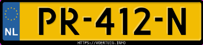 Kenteken afbeelding van PR412N, grijze Opel Karl / Viva 10xe