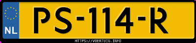 Kenteken afbeelding van PS114R, witte Opel Astra Sports Tourer K 16dtu