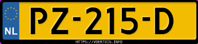 Kenteken afbeelding van PZ215D, grijze Opel Astra Sports Tourer K 14xft