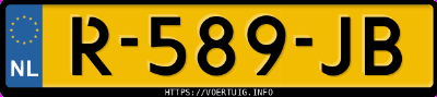 Kenteken afbeelding van R589JB, blauwe Opel Mokka Mokka-X D14net
