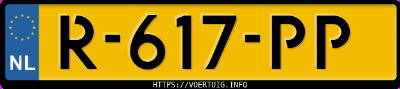 Kenteken afbeelding van R617PP, bruine Opel Grandland X 12xht