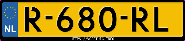 Kenteken afbeelding van R680RL, grijze Opel Meriva