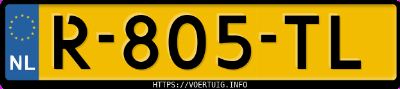 Kenteken afbeelding van R805TL, rode Opel Astra L 1.6 Phev