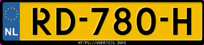 Kenteken afbeelding van RD780H, witte Opel Movano 2 2.5cdti/73kw 3.5t L2h2