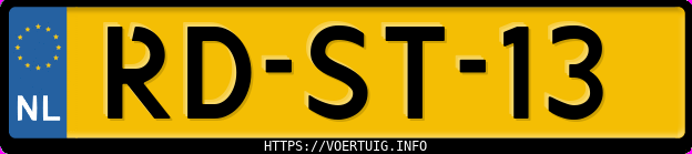 Kenteken afbeelding van RDST13, zwarte Opel Astra Tailgate X1.6szr