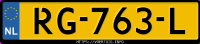 Kenteken afbeelding van RG763L, zwarte Opel CORSA-E