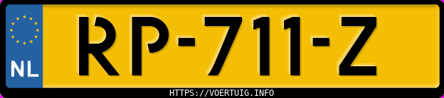 Kenteken afbeelding van RP711Z, grijze Opel Crossland X